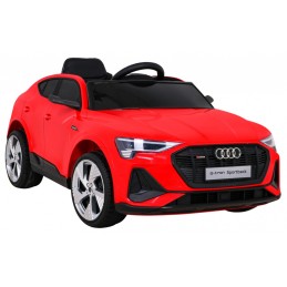 Audi E-Tron Sportback dla dzieci Czerwony + Pilot + Napęd 4x4 + Wolny Start + Radio MP3 + LED
