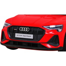 Audi E-Tron Sportback dla dzieci Czerwony + Pilot + Napęd 4x4 + Wolny Start + Radio MP3 + LED