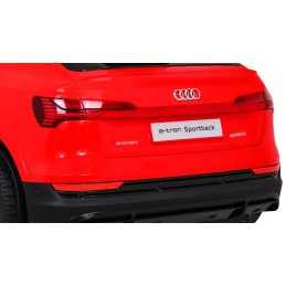 Audi E-Tron Sportback dla dzieci Czerwony + Pilot + Napęd 4x4 + Wolny Start + Radio MP3 + LED