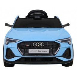 Audi E-Tron Sportback dla dzieci Niebieski + Pilot + Napęd 4x4 + Wolny Start + Radio MP3 + LED