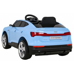 Audi E-Tron Sportback dla dzieci Niebieski + Pilot + Napęd 4x4 + Wolny Start + Radio MP3 + LED