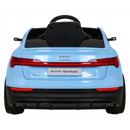 Audi E-Tron Sportback dla dzieci Niebieski + Pilot + Napęd 4x4 + Wolny Start + Radio MP3 + LED