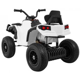 Quad ATV Air na akumulator dla dzieci Biały + Koła pompowane + Radio MP3 + Wolny Start