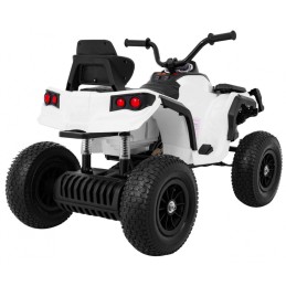 Quad ATV Air na akumulator dla dzieci Biały + Koła pompowane + Radio MP3 + Wolny Start