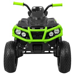 Quad ATV Air na akumulator dla dzieci Czarno-zielony + Koła pompowane + Radio MP3 + Wolny Start