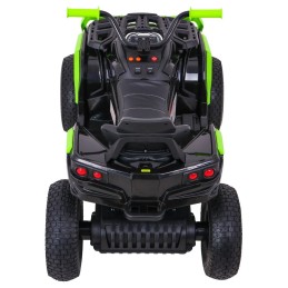 Quad ATV Air na akumulator dla dzieci Czarno-zielony + Koła pompowane + Radio MP3 + Wolny Start