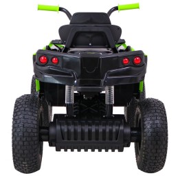 Quad ATV Air na akumulator dla dzieci Czarno-zielony + Koła pompowane + Radio MP3 + Wolny Start