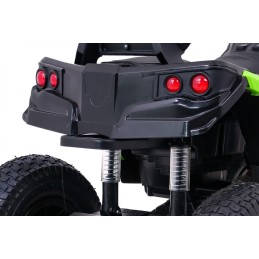 Quad ATV Air na akumulator dla dzieci Czarno-zielony + Koła pompowane + Radio MP3 + Wolny Start