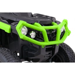 Quad ATV Air na akumulator dla dzieci Czarno-zielony + Koła pompowane + Radio MP3 + Wolny Start