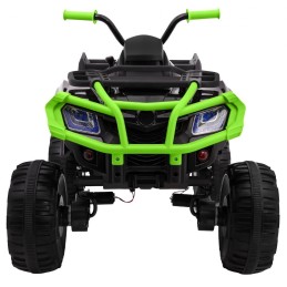 Quad XL ATV 2,4GHz na akumulator dla dzieci Czarno-Zielony + Pilot + Napęd 4x4 + Bagażnik + Wolny Start + EVA + Audio LED