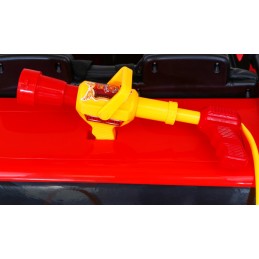 Wóz Straż Pożarna na akumulator dla dzieci + Armatka wodna + Megafon + Kogut strażacki + Pilot