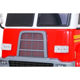 Wóz Straż Pożarna na akumulator dla dzieci + Armatka wodna + Megafon + Kogut strażacki + Pilot