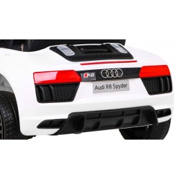 Audi R8 na akumulator dla dzieci Biały + Pilot + EVA + Wolny Start + MP3 LED