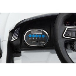 Audi R8 na akumulator dla dzieci Biały + Pilot + EVA + Wolny Start + MP3 LED