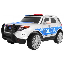 Auto SUV Policja na akumulator dla dzieci + Syreny + Światła + Megafon + Pilot