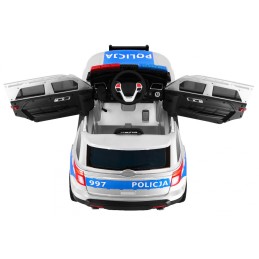 Auto SUV Policja na akumulator dla dzieci + Syreny + Światła + Megafon + Pilot