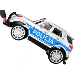 Auto SUV Policja na akumulator dla dzieci + Syreny + Światła + Megafon + Pilot