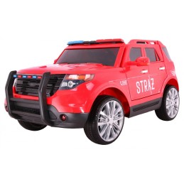 Auto SUV Straż Pożarna na akumulator dla dzieci + Syreny + Światła + Megafon + Pilot