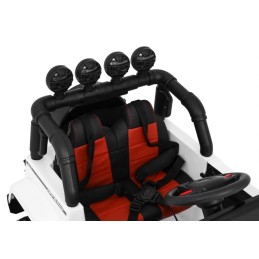 Auto Terenowe Full Time 4WD dla dzieci Biały + Napęd 4x4 + Pilot + Audio LED + Schowek