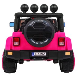 Auto Terenowe Full Time 4WD dla dzieci Różowy + Napęd 4x4 + Pilot + Audio LED + Schowek