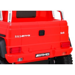 Mercedes G63 AMG Autko na akumulator Czerwony + Pilot + 6 kół EVA + Wolny Start + MP3 LED