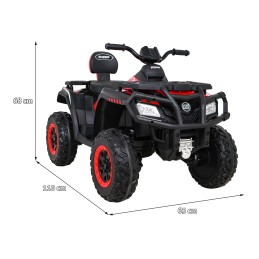 Quad XT-Speed dla dzieci Czerwony + Napęd 4x4 + EVA + Wolny Start + Radio MP3 + LED