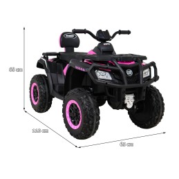 Quad XT-Speed dla dzieci Różowy + Napęd 4x4 + EVA + Wolny Start + Radio MP3 + LED