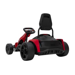 Gokart Fast 3 Drift na akumulator dla dzieci Czerwony + Funkcja driftu + Silniki 2x150W + Radio LED + Pasy