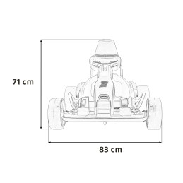 Gokart Fast 3 Drift na akumulator dla dzieci Czerwony + Funkcja driftu + Silniki 2x150W + Radio LED + Pasy