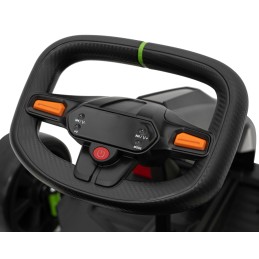 Gokart Fast 3 Drift na akumulator dla dzieci Czarny + Funkcja driftu + Silniki 2x150W + Radio LED + Pasy