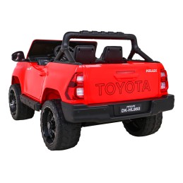 Toyota Hilux na akumulator dla dzieci Czerwony Pickup + Napęd 4x4 + Pilot