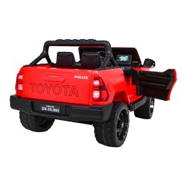 Toyota Hilux na akumulator dla dzieci Czerwony Pickup + Napęd 4x4 + Pilot