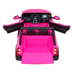 Toyota Hilux na akumulator dla dzieci, Różowy Pickup + Napęd 4x4 + Pilot