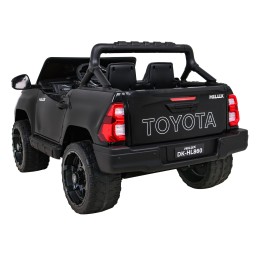 Toyota Hilux na akumulator dla dzieci Czarny Pickup + Napęd 4x4 + Pilot
