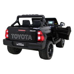 Toyota Hilux na akumulator dla dzieci Czarny Pickup + Napęd 4x4 + Pilot