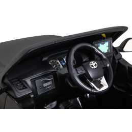 Toyota Hilux na akumulator dla dzieci Czarny Pickup + Napęd 4x4 + Pilot