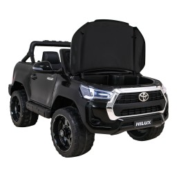 Toyota Hilux na akumulator dla dzieci Czarny Pickup + Napęd 4x4 + Pilot