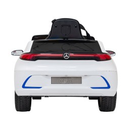Mercedes Benz AMG EQA dla dzieci Biały + Pilot + 5-punktowe pasy + EVA + Wyświetlacz MP3 + LED