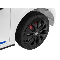 Mercedes Benz AMG EQA dla dzieci Biały + Pilot + 5-punktowe pasy + EVA + Wyświetlacz MP3 + LED