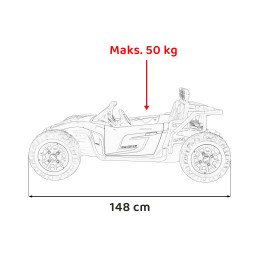 Auto Buggy Racing 5 na akumulator dla dzieci Czerwony + Silniki 2x200W + Pilot + Audio LED + Wolny Start