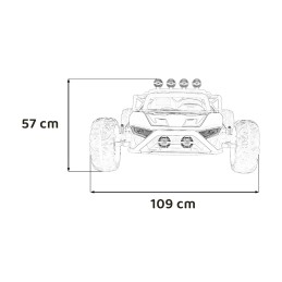 Auto Buggy Racing 5 na akumulator dla dzieci Czerwony + Silniki 2x200W + Pilot + Audio LED + Wolny Start