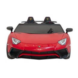 Auto Lamborghini Aventador SV na akumulator dla 2 dzieci Czerwony + Pilot 2,4 GHz + Pianka EVA + Audio LED
