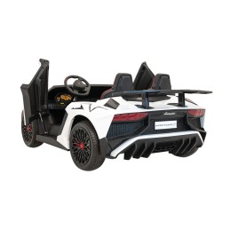 Auto Lamborghini Aventador SV na akumulator dla 2 dzieci Biały