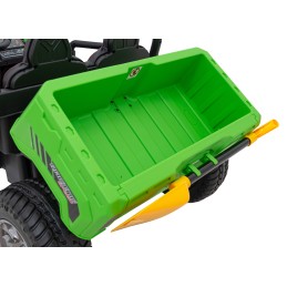 Auto Pick-Up Speed 900 dla dzieci Zielony + Napęd 4x4 + Ruchomy kiper + Bagażnik + Pilot + Łopatka + Audio LED