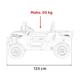 Auto Pick-Up Speed 900 dla dzieci Zielony + Napęd 4x4 + Ruchomy kiper + Bagażnik + Pilot + Łopatka + Audio LED