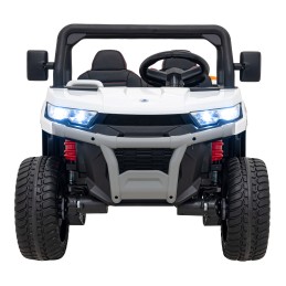 Auto Pick-Up Speed 900 dla dzieci Biały + Napęd 4x4 + Ruchomy kiper + Bagażnik + Pilot + Łopatka + Audio LED