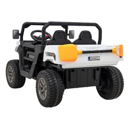 Auto Pick-Up Speed 900 dla dzieci Biały + Napęd 4x4 + Ruchomy kiper + Bagażnik + Pilot + Łopatka + Audio LED