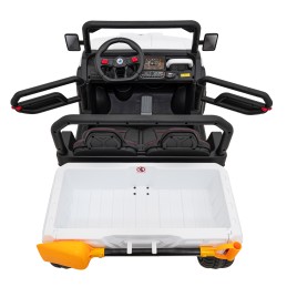 Auto Pick-Up Speed 900 dla dzieci Biały + Napęd 4x4 + Ruchomy kiper + Bagażnik + Pilot + Łopatka + Audio LED