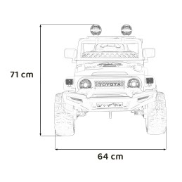 Toyota FJ Cruiser dla dzieci Czarna terenówka + Pilot