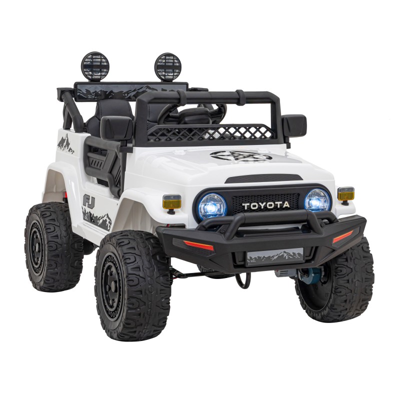 Toyota FJ Cruiser dla dzieci Biały + Pilot + Napęd 4x4 + Audio LED + EVA + Wolny Start